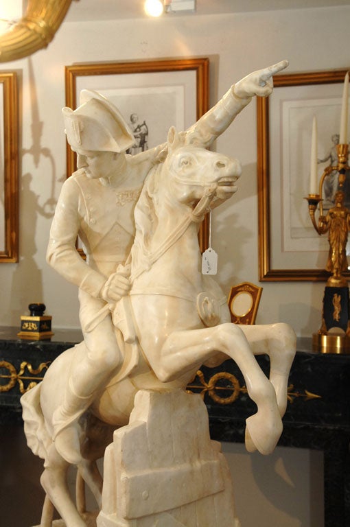 Momumential 19th Century marble statue of Napoloen 1