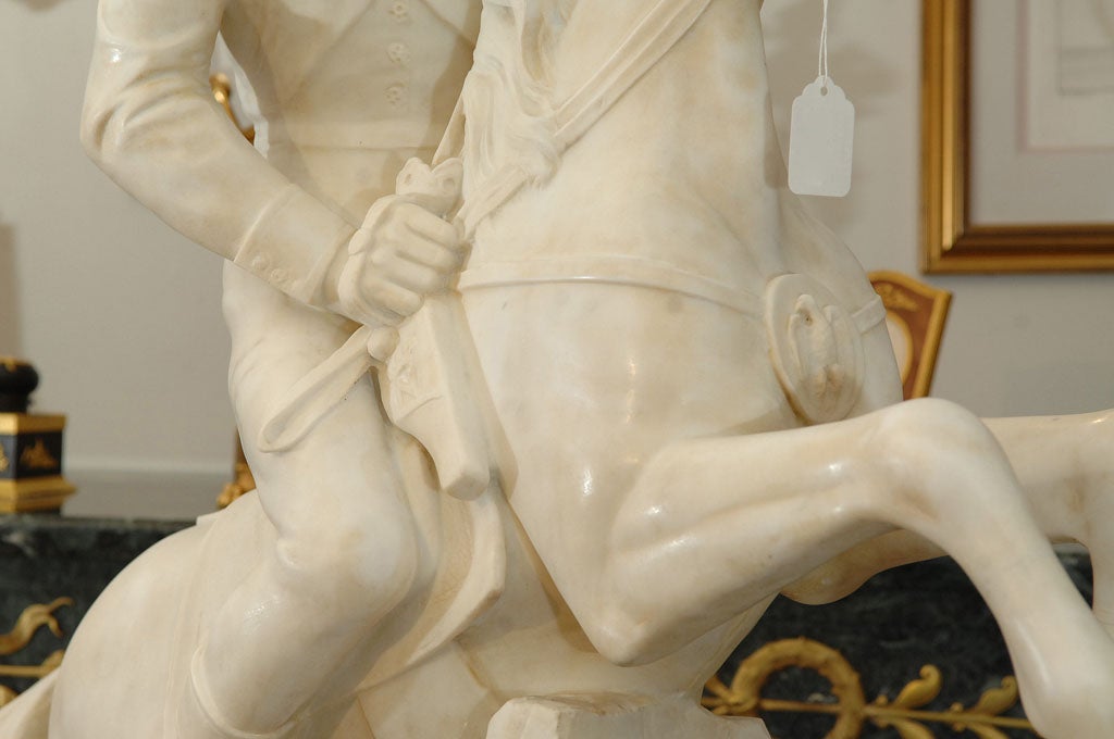 Momumential 19th Century marble statue of Napoloen 2