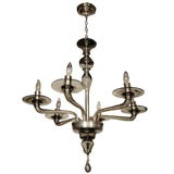 Smoked Grey Murano Glass Chandelier