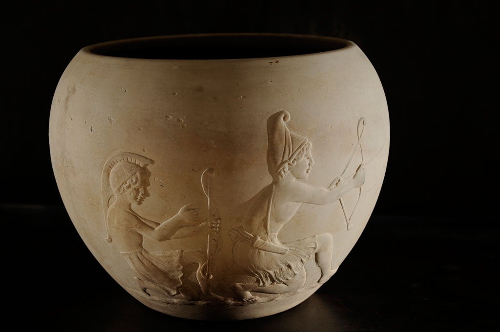 Neoclassical 1920's Italian Grand Tour Terracotta Urn