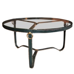 JACQUES ADNET DK GREEN COFFEE TABLE