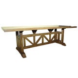 Architectural Trestle Base Dining Table