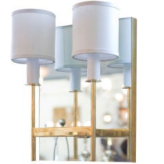 Paul Marra Brass Mirror Back Sconce 7