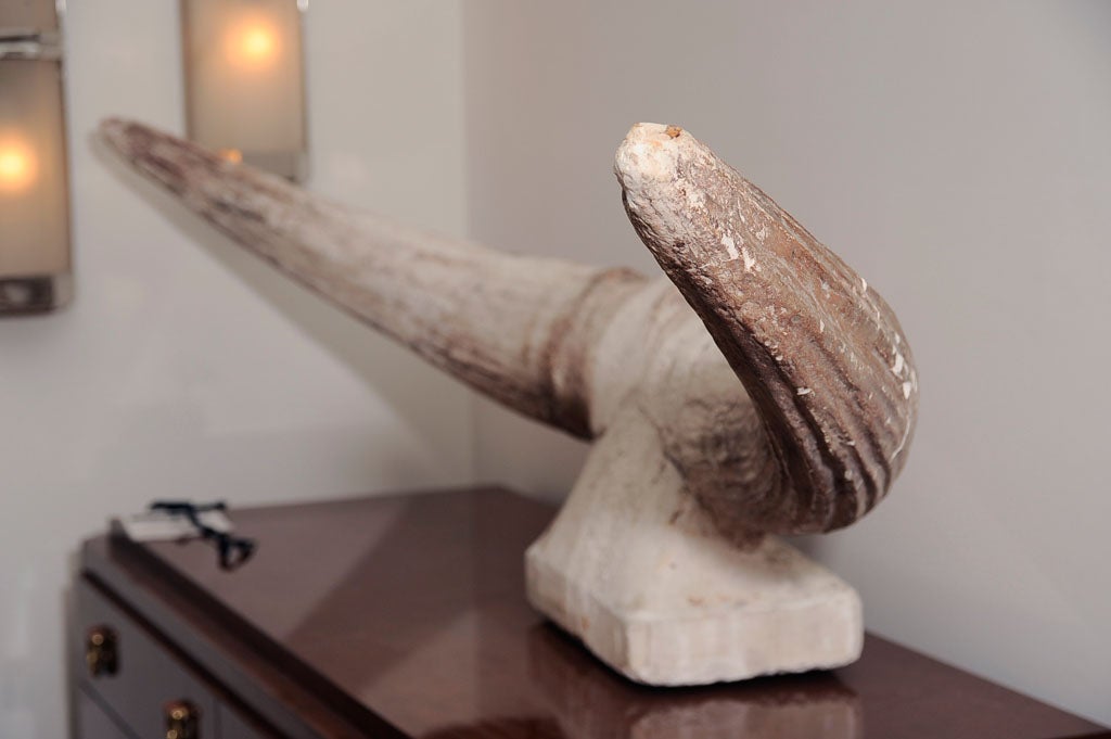 Contemporary Oversized Plaster Horn Sculpture For Sale