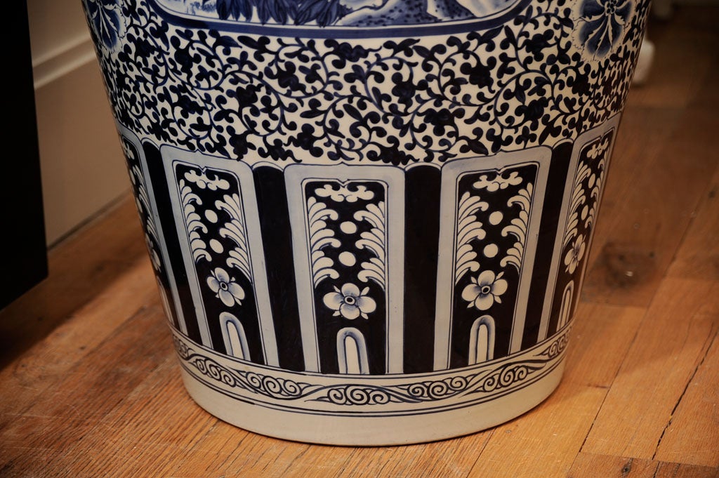 Chinese Very Large Blue and White Urn For Sale