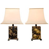 Pair of 1970s Chinoiserie Lamps