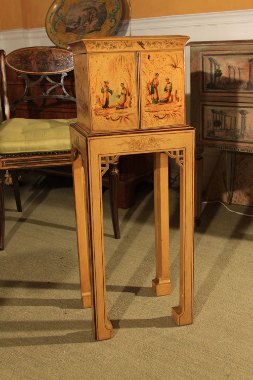 English Regency specimen cabinet on stand
