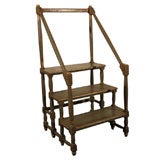 Painted chinoiserie library steps