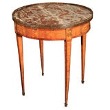 French marble top galliered bouillotte table