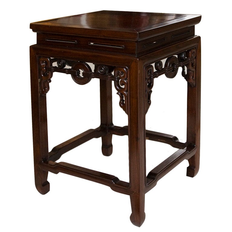 Small Chinese Carved Rosewood Table