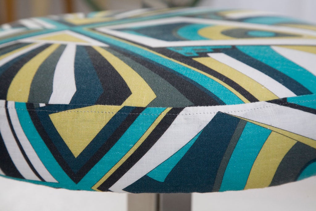1970's French Modernist Chair Upholstered in Pucci Fabric. 1