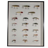 Framed Collection of Vintage Fishing Lures