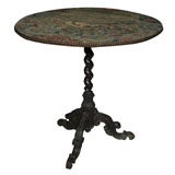 Tapestry Covered Center or End Table-Barley base
