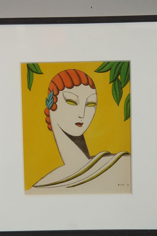 Set of French Art Deco Prints For Sale 2