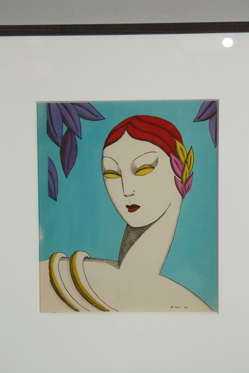 Set of French Art Deco Prints For Sale 3