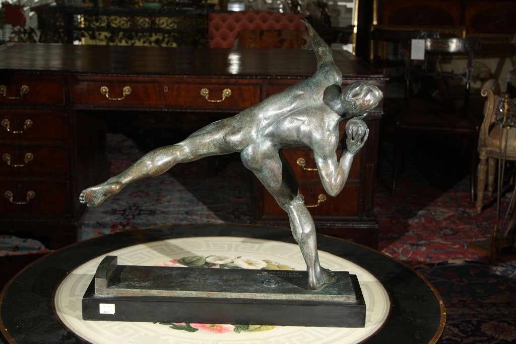 Marble Bronze Figure by Clem Spampinato
