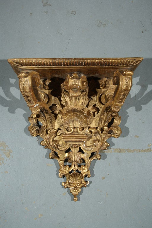 Gilded Carved Wall Bracket