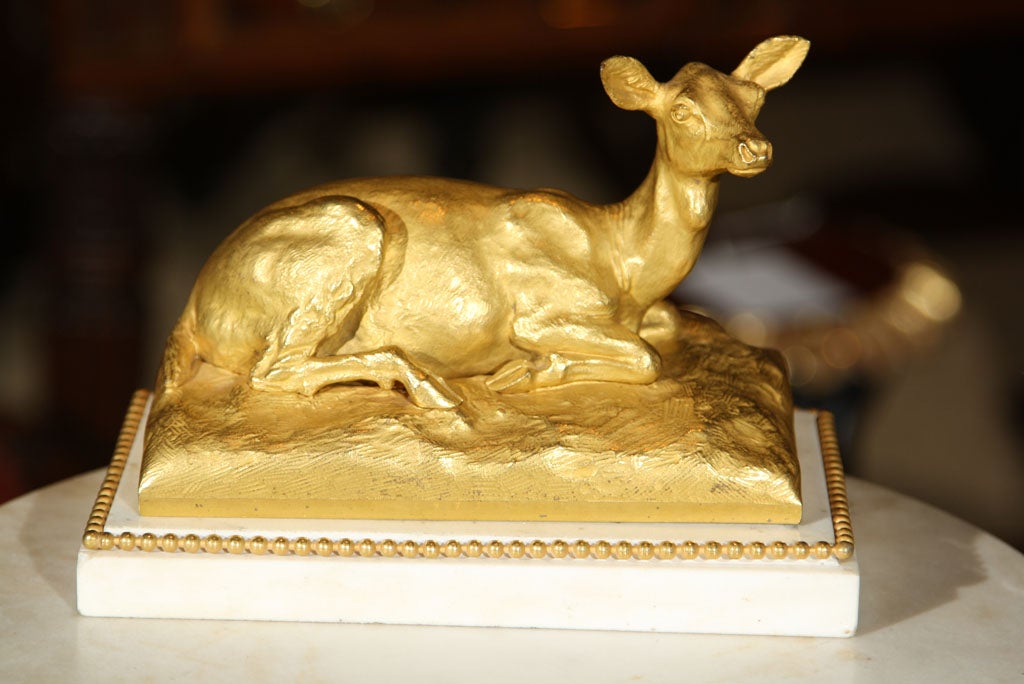 French Ormolu Figure of a Fawn