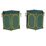 Antique Pair of French Tole Jardinieres