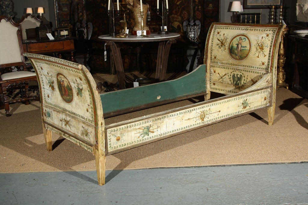 An Italian Painted Daybed