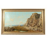 Antique "Brittany Coast" by Prosper Senat