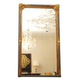 Two Blue-Painted French Overmantel Mirrors