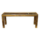 Acid-Etched Brass Console by Bernhard Rohne