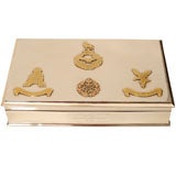 Sterling Silver Box with Insignias and Crest