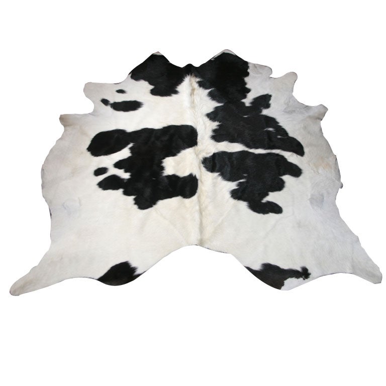 Black and White Abstract Expressionist Calfskin