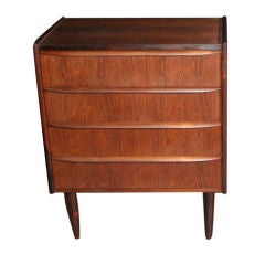Danish Modern Rosewood Dresser with 4 Drawers