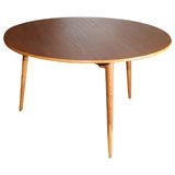 Oak and Teak Tripod Dining Table by Hans Wegner