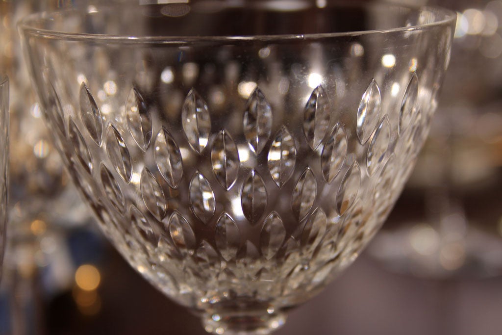 French 32 piece Baccarat crystal stemware set (8 place set)