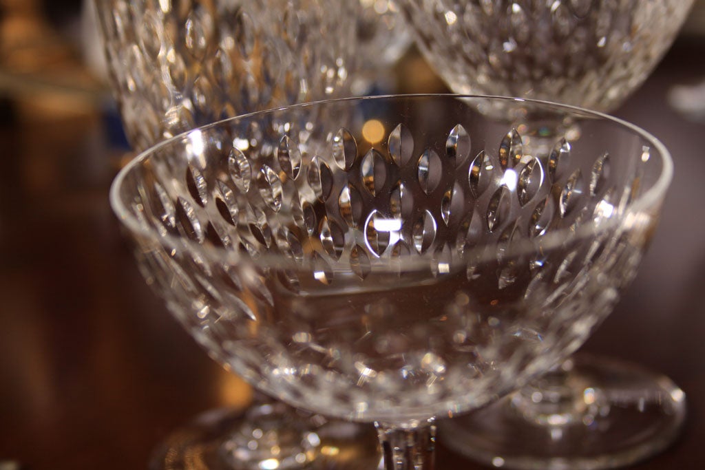 20th Century 32 piece Baccarat crystal stemware set (8 place set)
