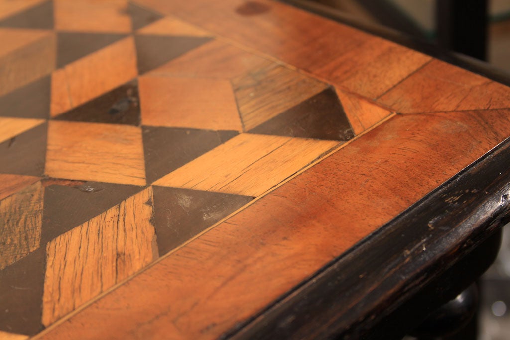 English Victorian Inlaid Table. For Sale 6
