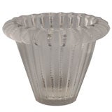 Clear and frosted Lalique Royat Vase