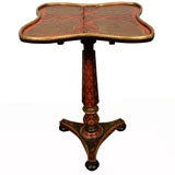 19th Century Polychrome Decorated and Decoupage Tilt-Top Table