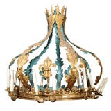 19th Century French Crown Chandelier