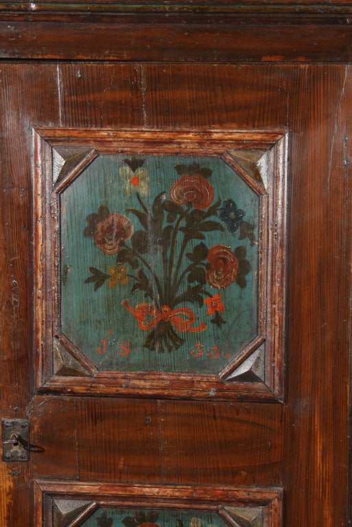Néerlandais Kas / Armoire néerlandaise peinte en vente