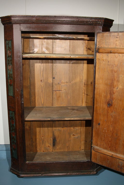 Pine Painted Dutch Kas / Cupboard For Sale