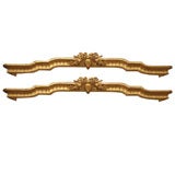 Pair of French carved gilt wood cornices