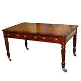 Antique English Regency mahogany partner's writing desk