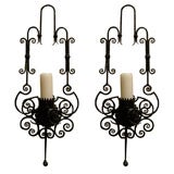 Pair Unique and Unusual Single Light and Wall Sconces