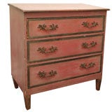 Antique French Deep Pink Dresser or Commode