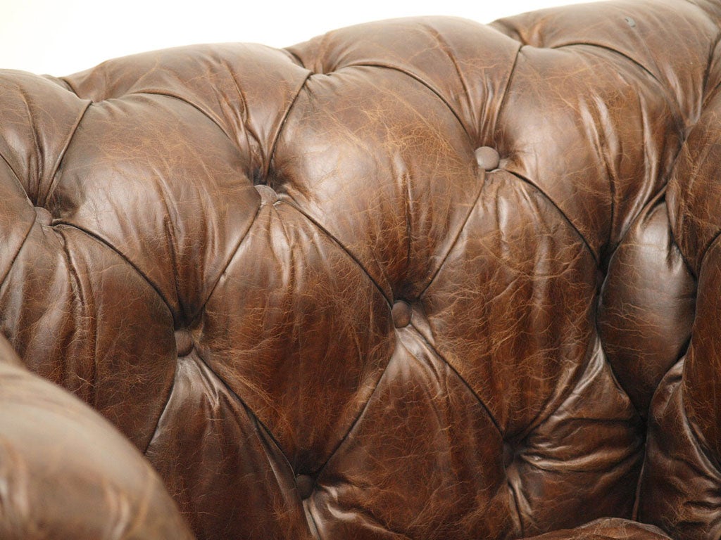 Belgian Leather Sofa Chair Chesterfield Style 1