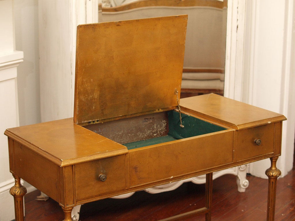 Gilded Louis XVI Style Desk or Vanity 1