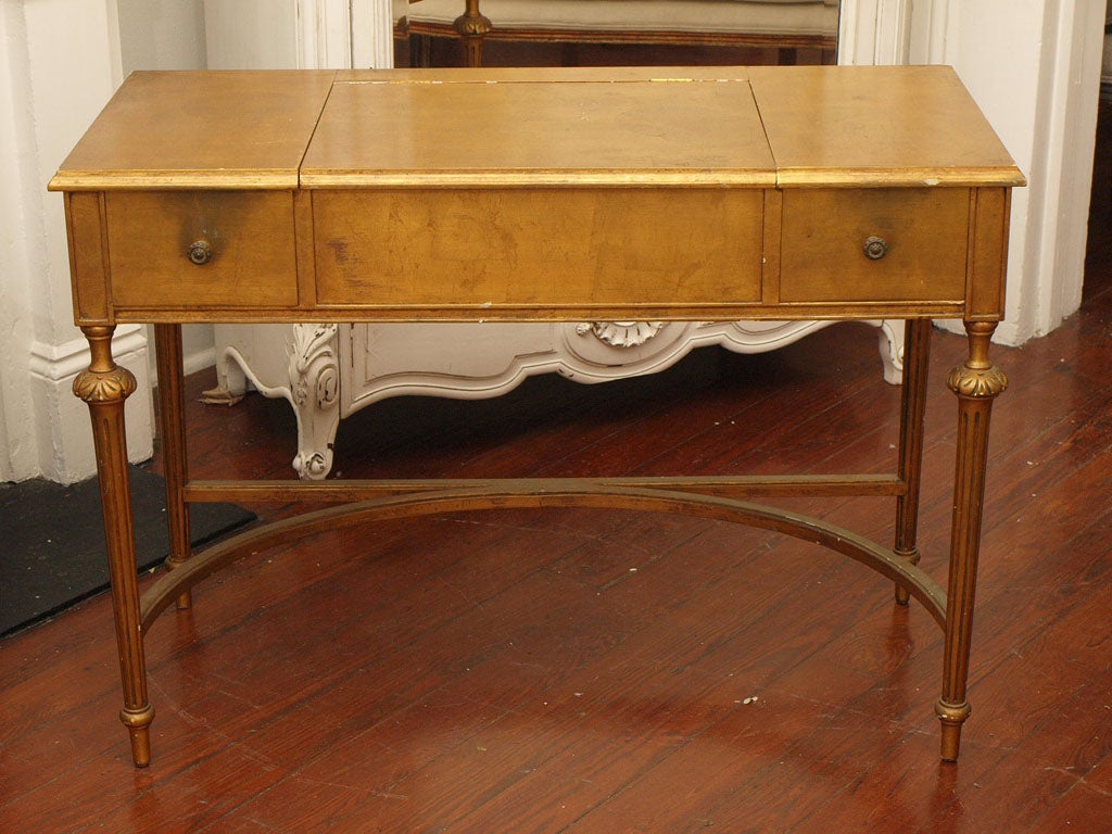 Gilded Louis XVI Style Desk or Vanity 4