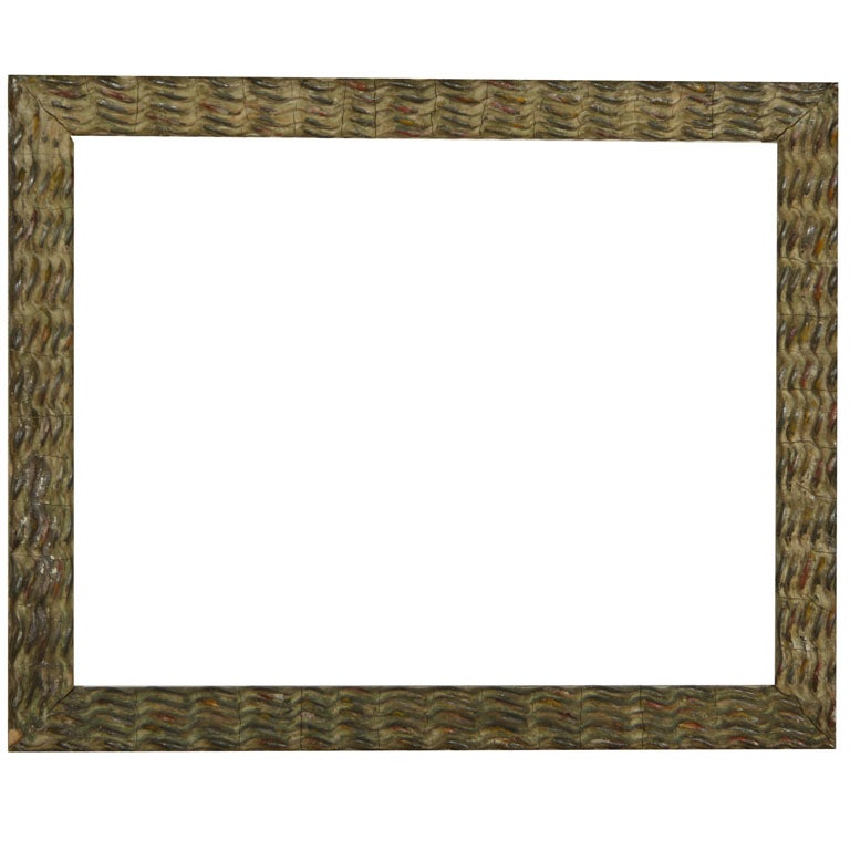 Rare and Important Rippled, Polychromed Frame by Newcomb-Macklin For Sale