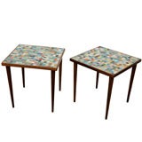Murano glass tile side table