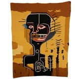 After Jean-Michel Basquiat woven wool tapestry