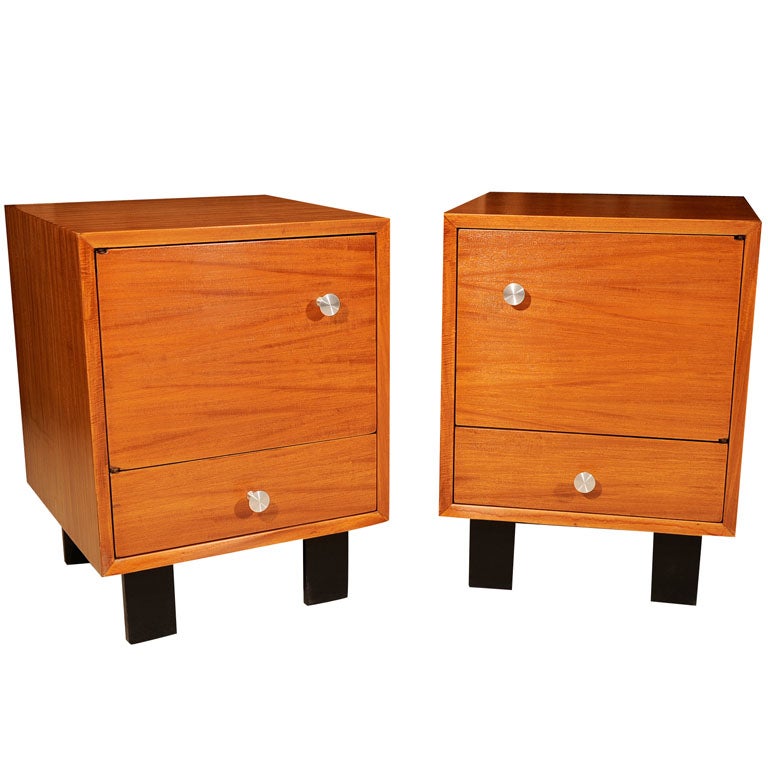 Pair of George Nelson primavera bedside tables-basic series